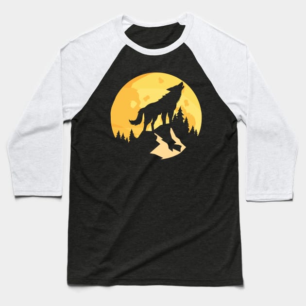 wolf Baseball T-Shirt by busines_night